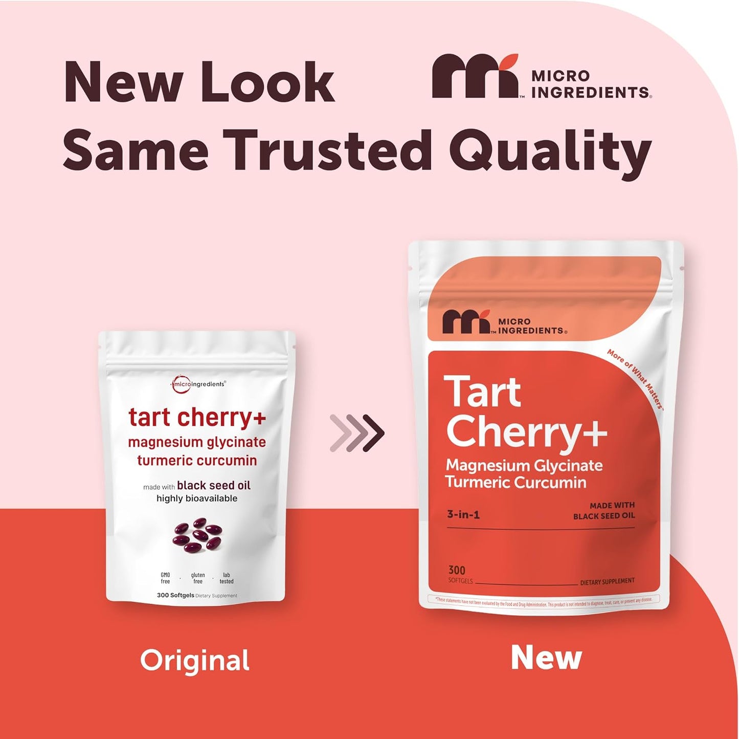 Tart Cherry+ with Magnesium Glycinate & 95% Turmeric Curcumin, 300 Softgels | Made with Black Seed Oil | Tart Cherry Extract Supplement | 3-in-1 Herbal & Mineral Complex | Non-GMO, Gluten Free - PrimeBioHealth - canada supplements