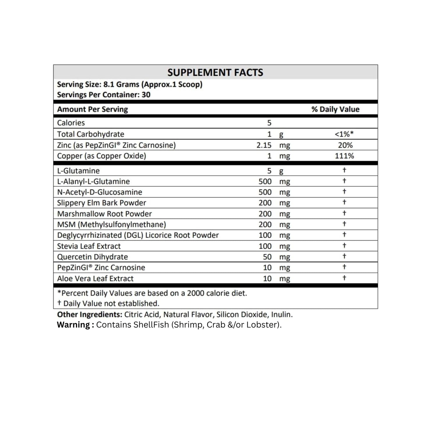 TERRA ORIGIN Healthy Gut Powder (Berry Flavor) |30-Servings with L-Glutamine, Zinc, Glucosamine, Slippery Elm Bark, Marshmallow Root and More! - PrimeBioHealth - canada supplements