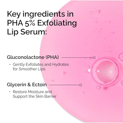 The Ordinary PHA 5% Exfoliating Lip Serum, Hydrating Overnight Lip Exfoliator Treatment, 0.5 Fl Oz - PrimeBioHealth - canada supplements