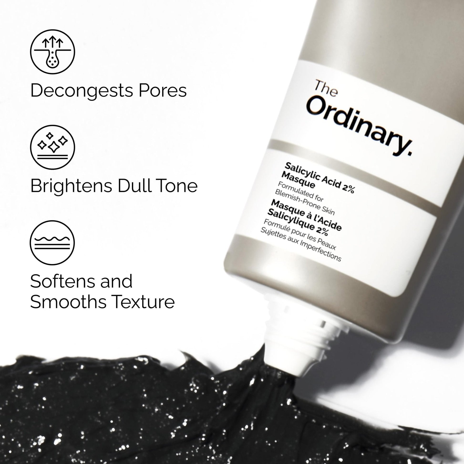 The Ordinary Salicylic Acid 2% Masque, Clarifying Charcoal & Clay Mask for Blemish-Prone Skin, 1.7 Fl Oz - PrimeBioHealth - canada supplements