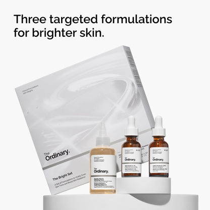The Ordinary The Bright Set, 3-Step Regimen for Radiant, Even Skin Tone with Glycolic Acid 7% Exfoliating Toner - PrimeBioHealth - canada supplements