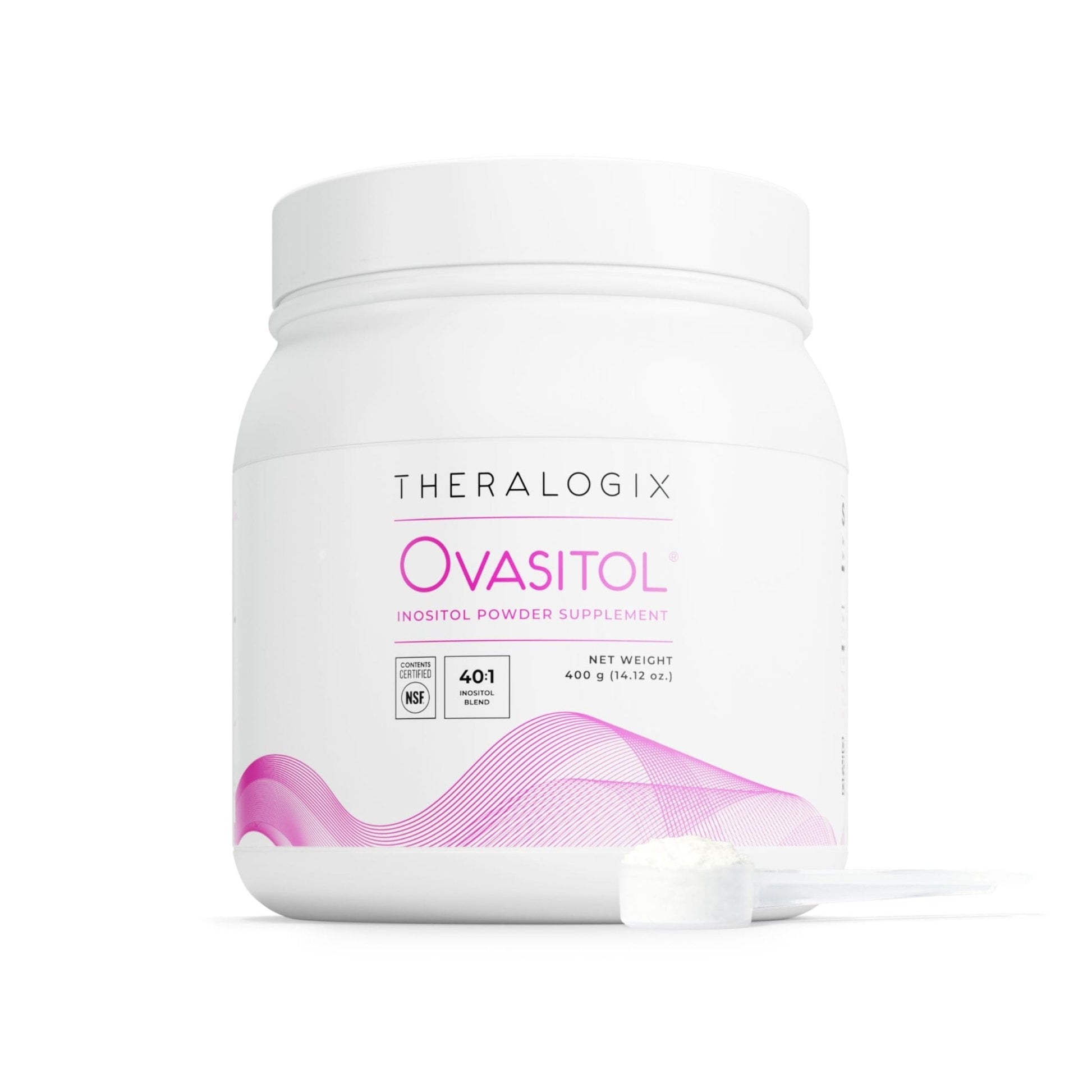 Theralogix Ovasitol Inositol Powder - 90-Day Supply - Myo-Inositol & D-Chiro Inositol for Hormone Balance & Ovarian Function Support - NSF Certified - 400 g (180 Servings) - PrimeBioHealth - canada supplements