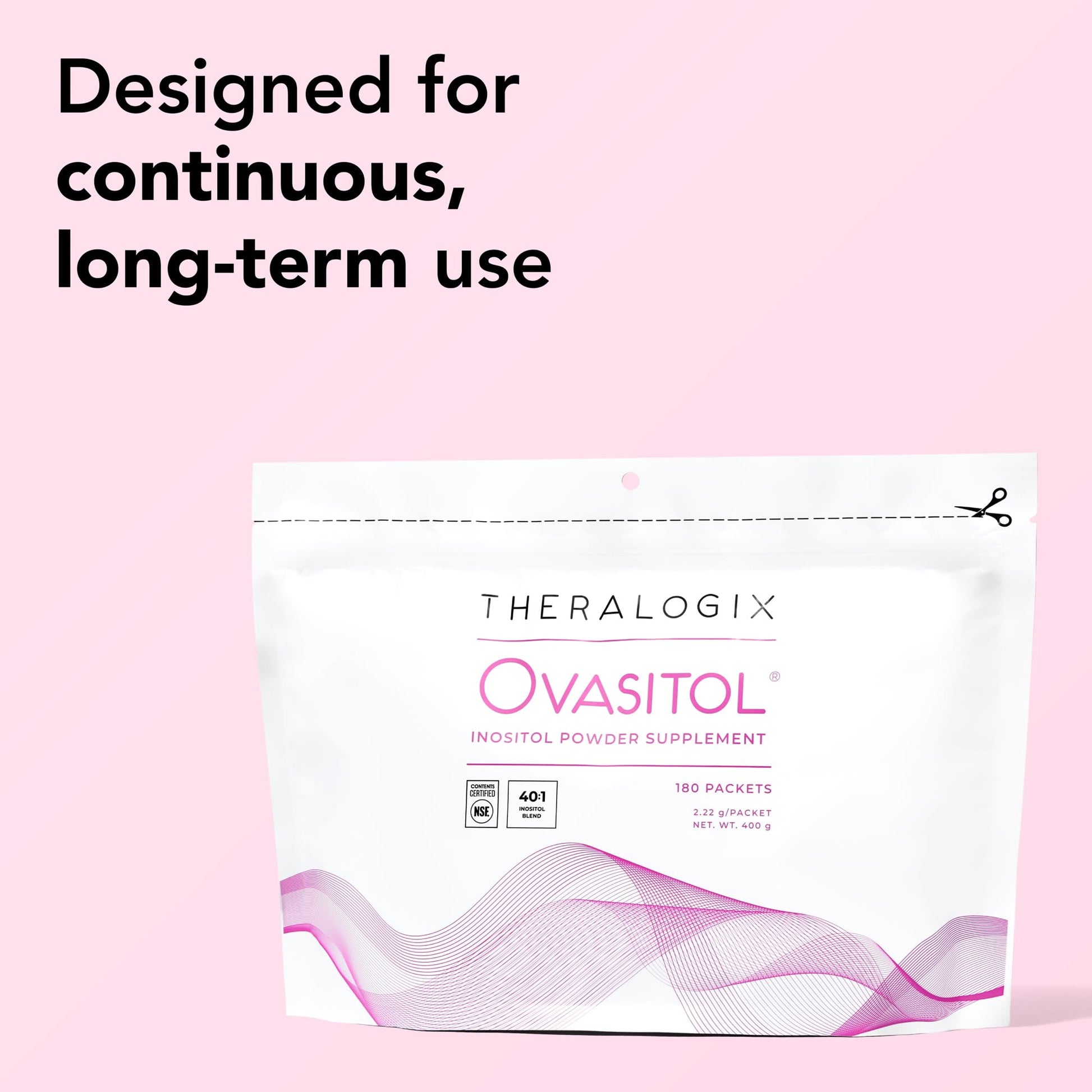 Theralogix Ovasitol Inositol Powder Packets - 90-Day Supply - Myo-Inositol & D-Chiro Inositol for Hormone Balance & Ovarian Function Support - PrimeBioHealth - canada supplements