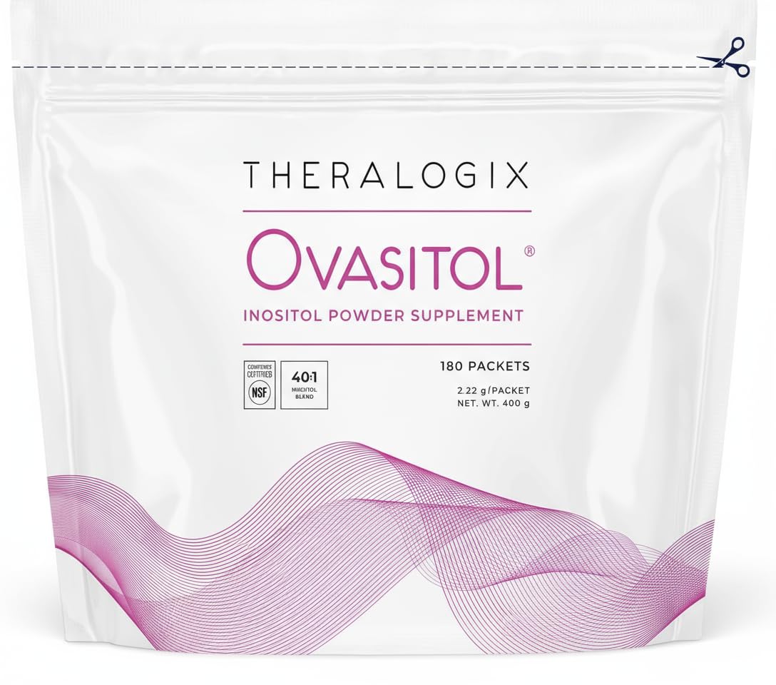 Theralogix Ovasitol Inositol Powder Packets - 90-Day Supply - Myo-Inositol & D-Chiro Inositol for Hormone Balance & Ovarian Function Support - PrimeBioHealth - canada supplements
