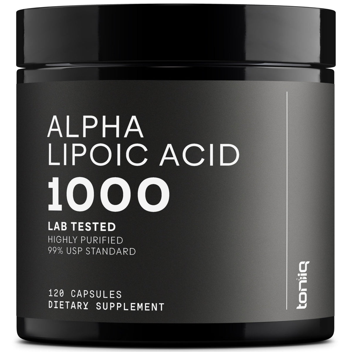 Toniiq 1000mg Ultra High Strength Alpha Lipoic Acid Capsules - Highly Purified 99%+ USP Standard - 120 Capsules ALA Supplement - PrimeBioHealth - canada supplements