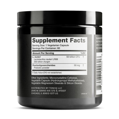 Toniiq 50 Billion CFU Lactobacillus Reuteri Probiotic 50mg per Serving - L Reuteri Probiotics - Highest CFU Count Lactobacillus Reuteri Probiotic - 60 Vegetarian Capsules - 60 Servings - PrimeBioHealth - canada supplements
