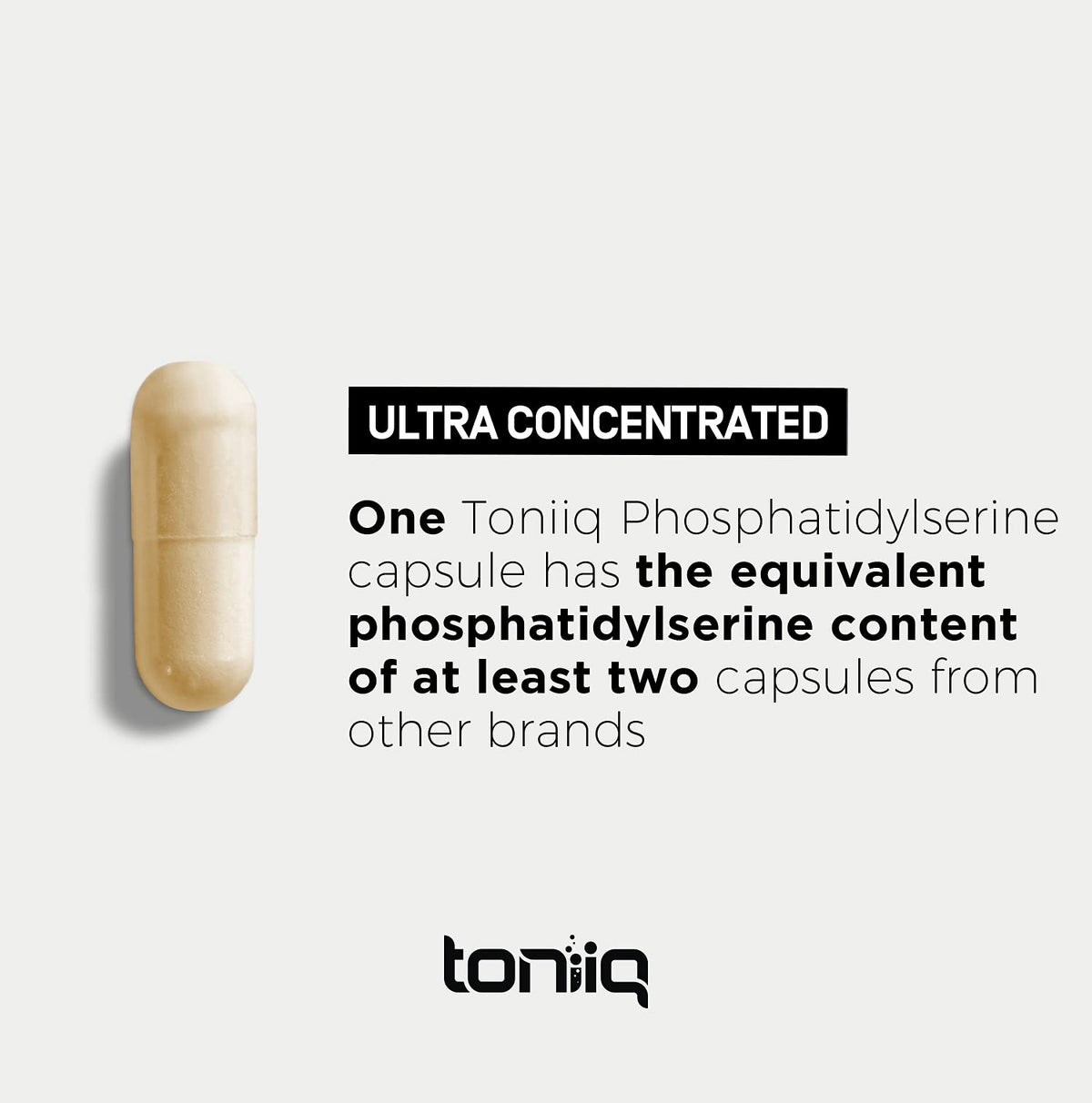 Toniiq Phosphatidylserine - 400mg Formula - World’s First 50% Purity - Highest Purity in the US - Soy Free Phosphatidylserine Supplement - PrimeBioHealth - canada supplements