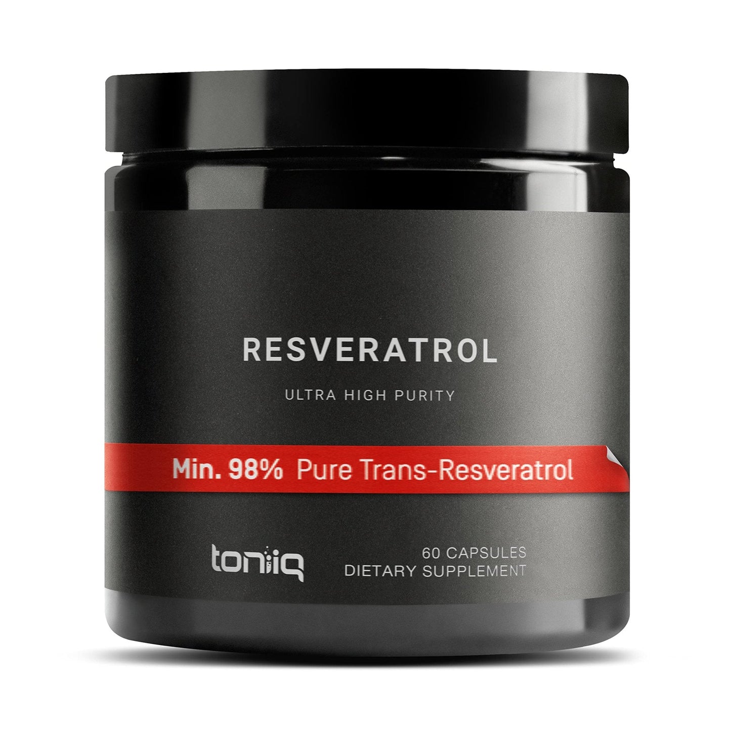 Toniiq Ultra High Purity Resveratrol Capsules - 98% Trans-Resveratrol - Highly Purified and Bioavailable - 60 Caps Reservatrol Supplement - PrimeBioHealth - canada supplements