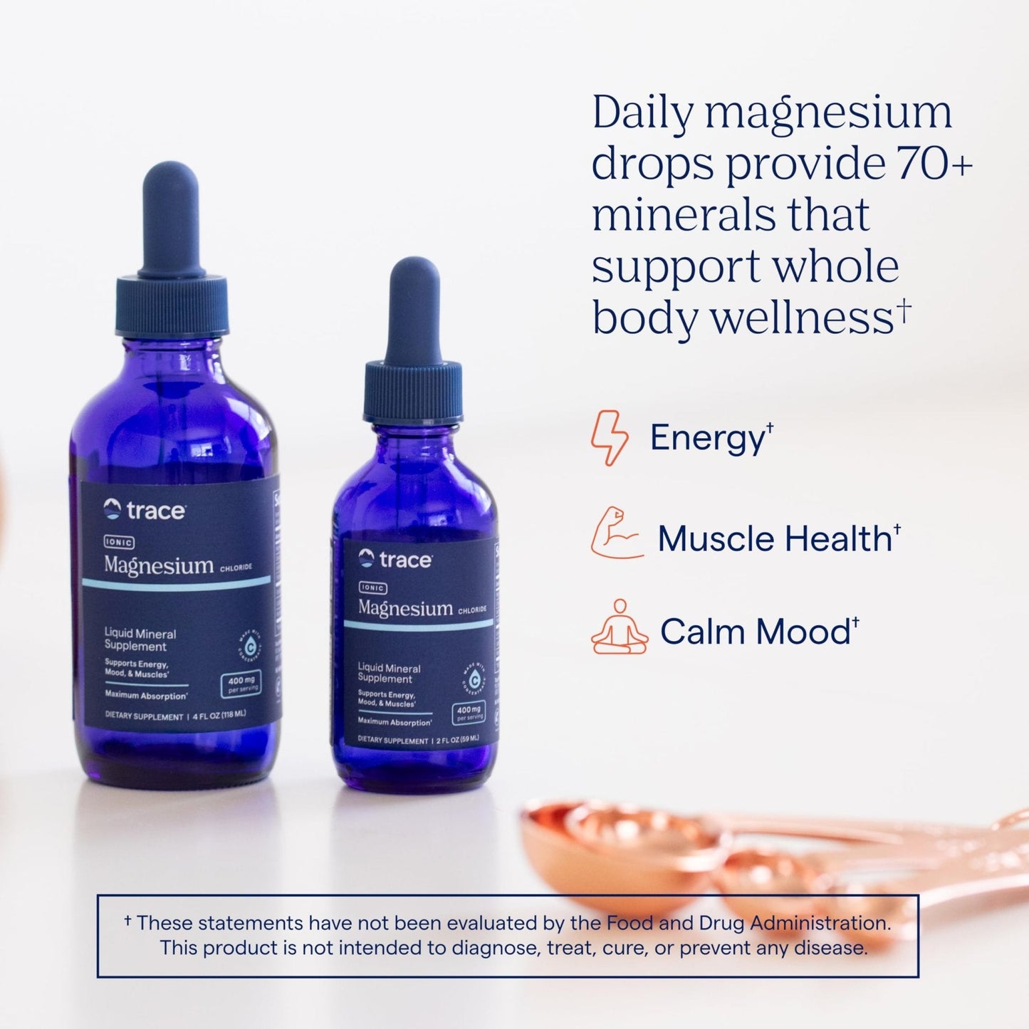 Trace Minerals Ionic Magnesium - Liquid Ionic Magnesium to Support Immune, Brain & Heart Health - Supplement to Aid Energy & Vitality - PrimeBioHealth - canada supplements