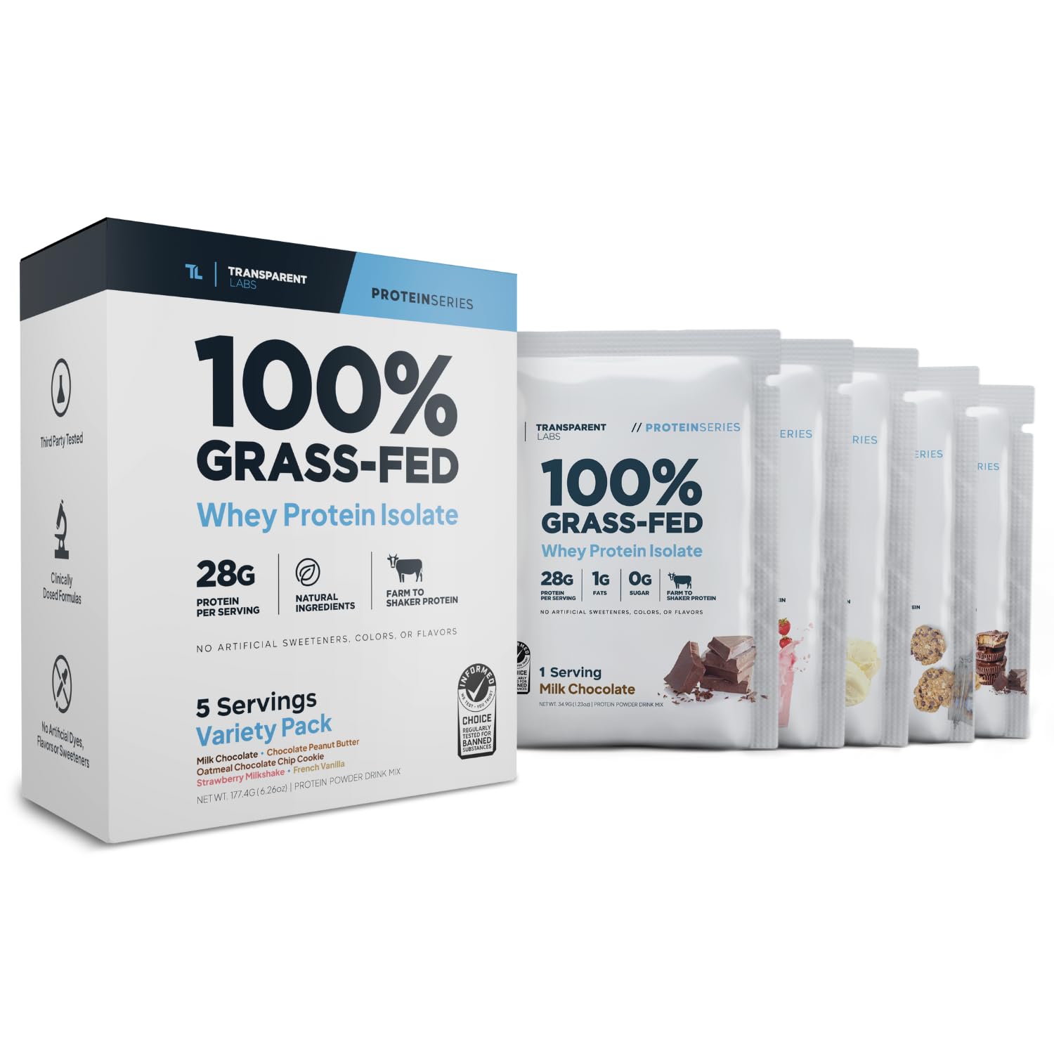 Transparent Labs Grass-Fed Whey Protein Isolate - Natural Flavor, Gluten Free Whey Protein Powder w/ 28g of Protein per Serving - PrimeBioHealth - canada supplements