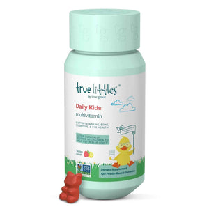 True Grace True Littles Daily Kids Multi - 120 Pectin Gummies - Immune, Cognitive, Bone & Eye Support - Clinically Studied Lutemax Kids Lutein