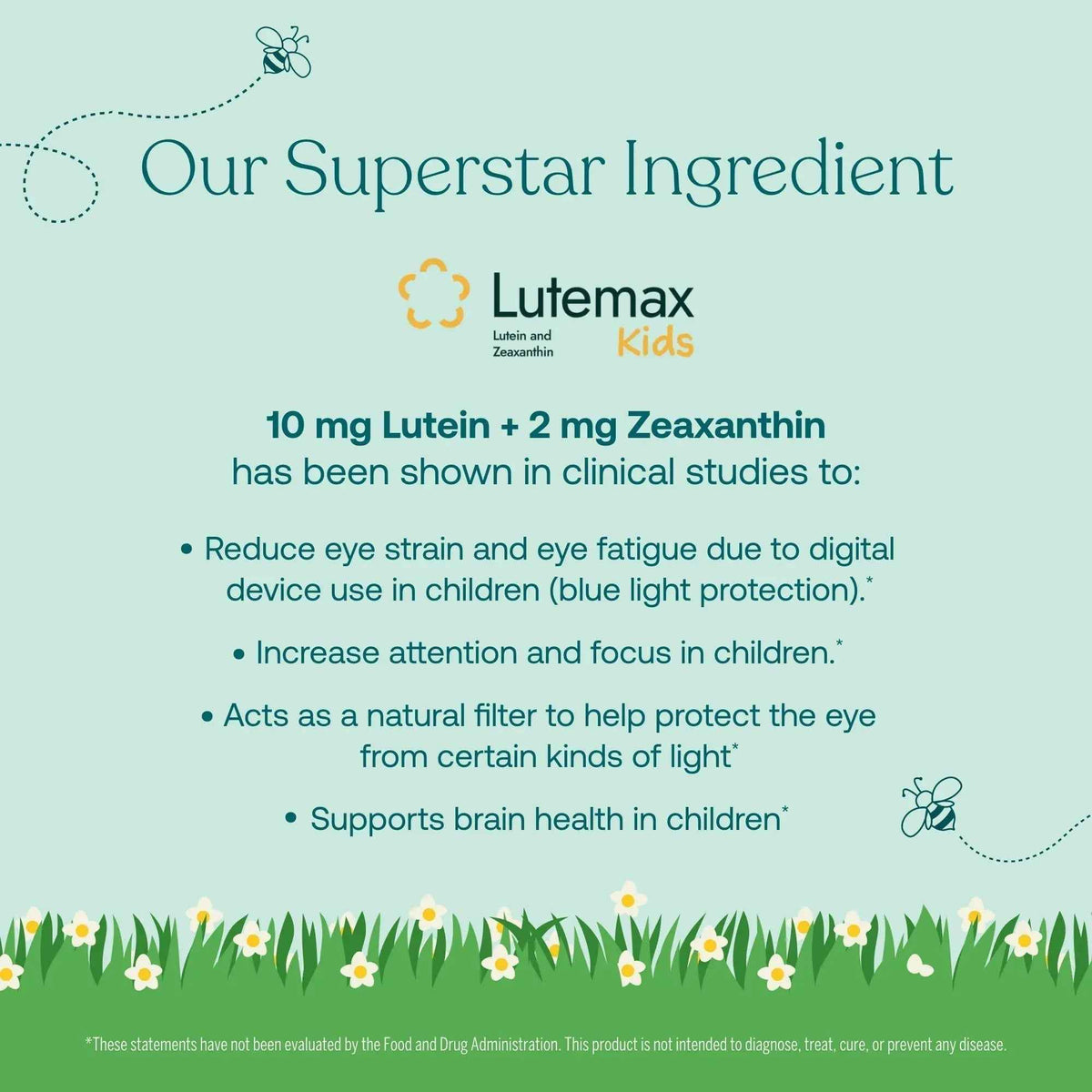 True Grace True Littles Daily Kids Multi - 120 Pectin Gummies - Immune, Cognitive, Bone & Eye Support - Clinically Studied Lutemax Kids Lutein