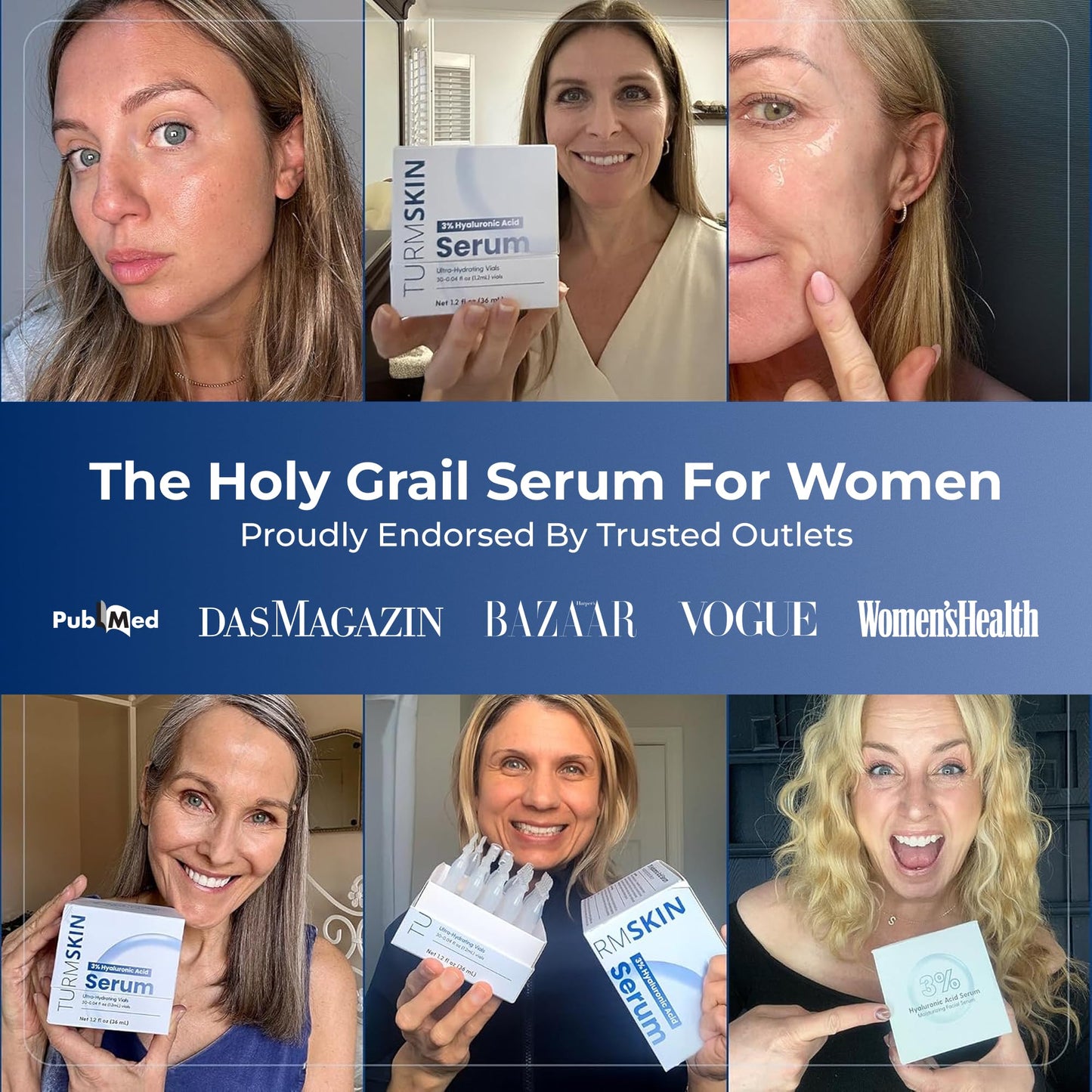 TURMSKIN® Hyaluronic Acid Serum Ampoules [ULTRA HYDRATING VIALS] - 3% Hyaluron Booster for Glass Skin & Anti Aging - 24 Hours Hydration - PrimeBioHealth - canada supplements