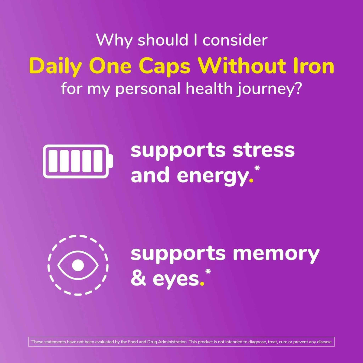 Twinlab Daily One Caps Without Iron - Nutritional Supplement with Zinc, B Vitamins, Magnesium, and More - 180 Capsules