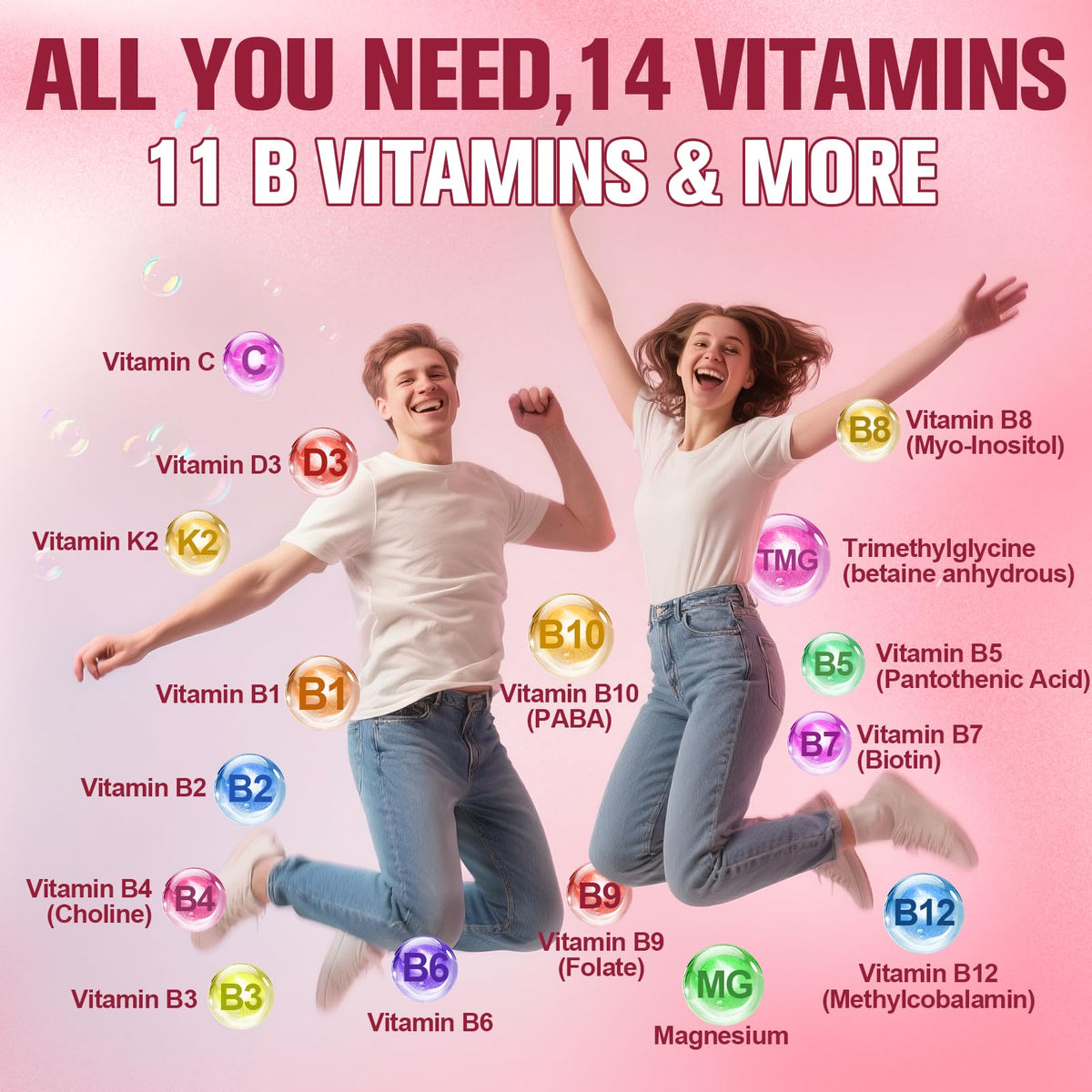 Ultra Methylated Vitamin B Complex Sugar Free Gummies - All B Vitamins + Vitamin C D3 K2 Ashwagandha Magnesium Omega 3 CoQ10 for Women Men - Methyl Vitamin B12 - PrimeBioHealth - canada supplements