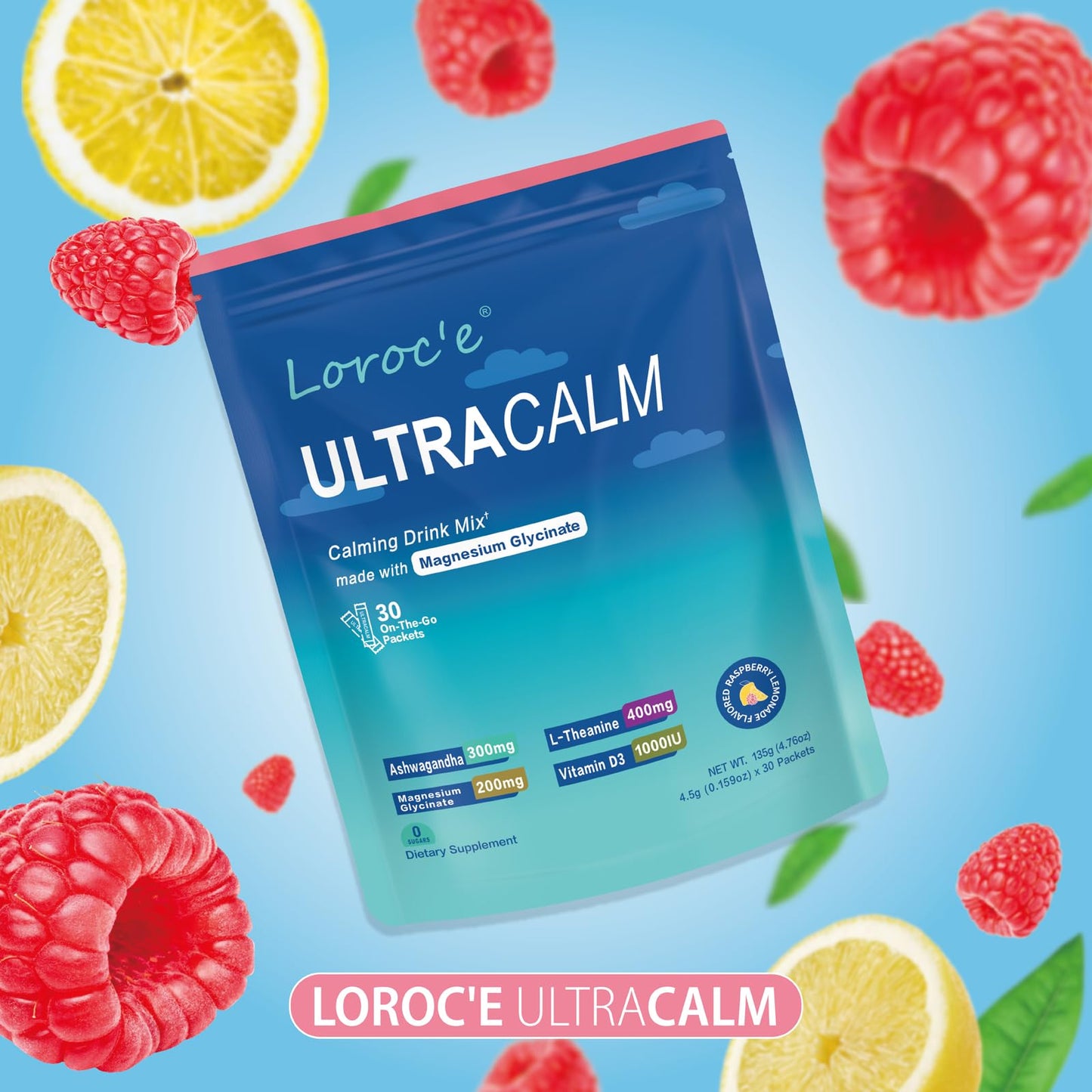 UltraCalm Super Cortisol Drink with Magnesium Glycinate, Ashwagandha, L-Theanine, Vitamin D3, Magnesium Powder for Sleep & Stress Relief - PrimeBioHealth - canada supplements