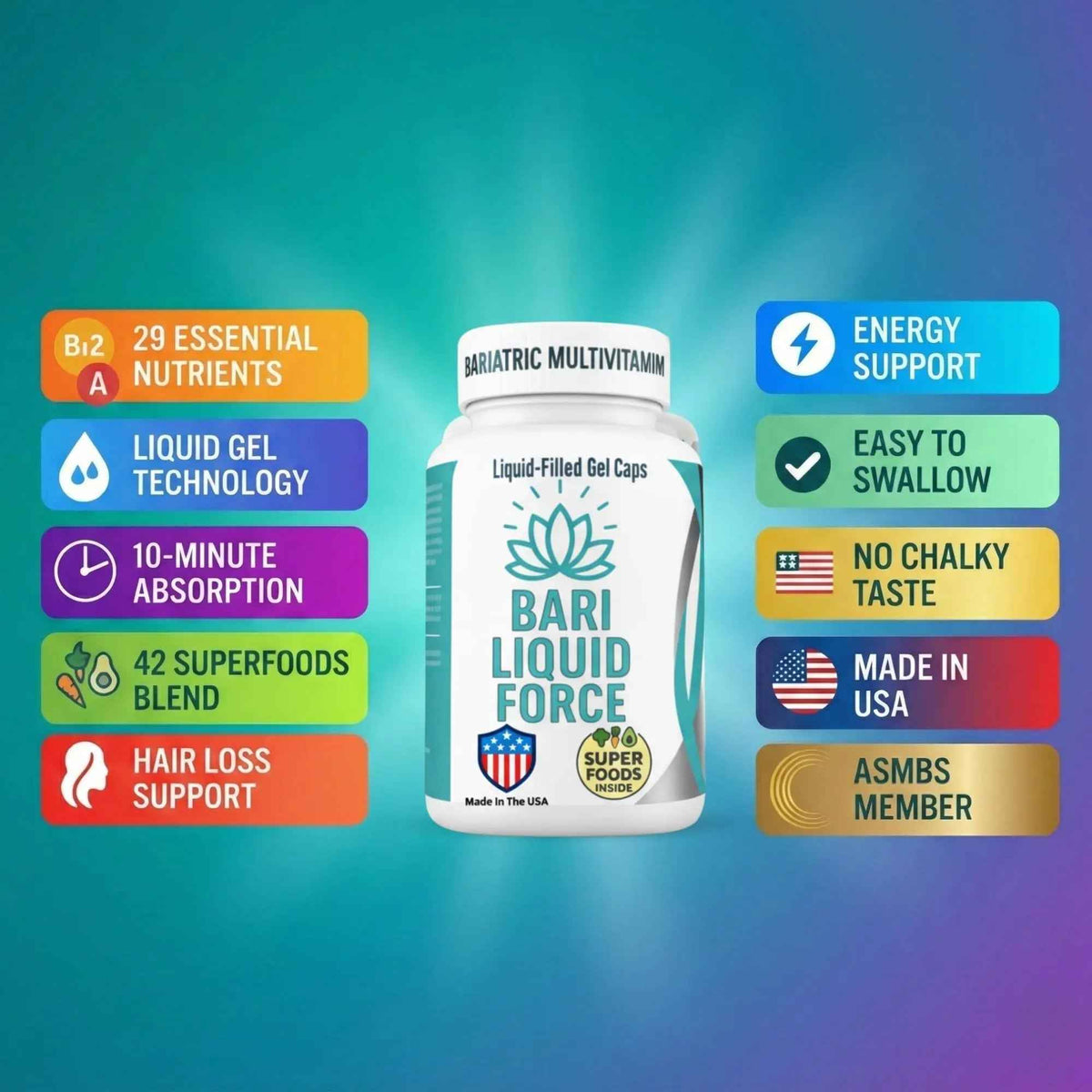 Universal Body Labs Bariatric Liquid Force Vitamin 2-Pack