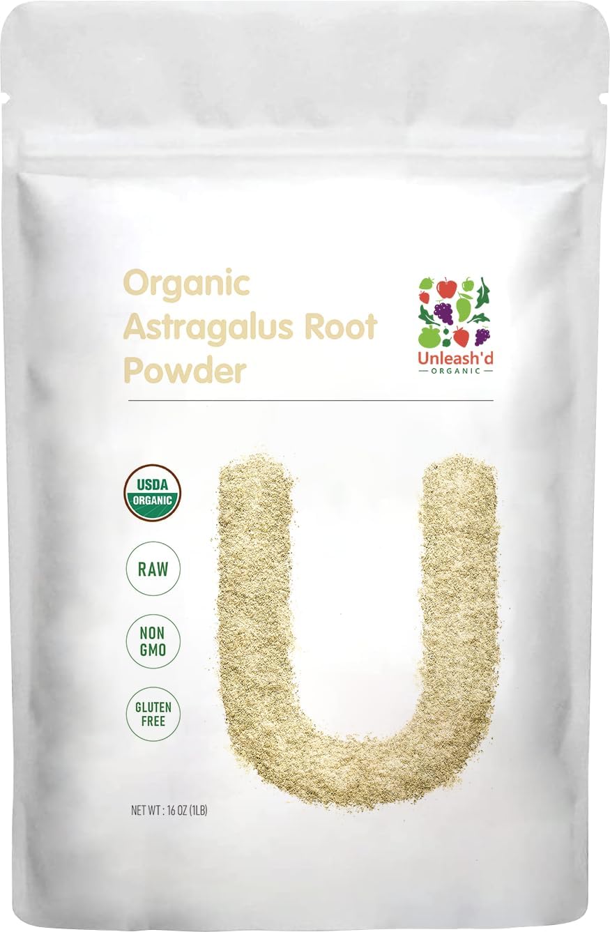 Unleash’d Organic Astragalus Root Powder 16 oz – Organic Adaptogen Herbal Powder, Non-GMO, Vegan, No Additives, Superfood for Smoothies, Tea & Daily Wellness - PrimeBioHealth - canada supplements
