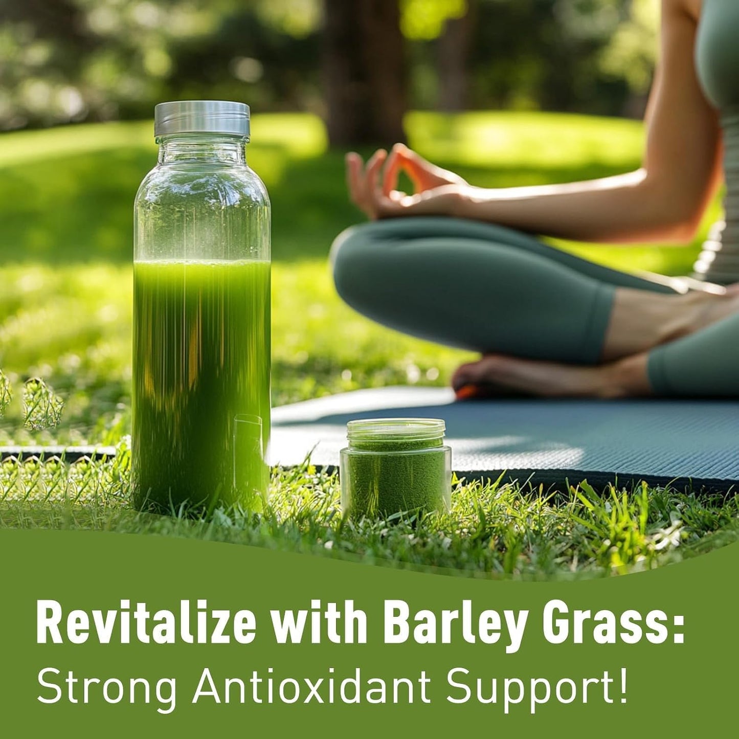 Unleash’d Organic Barley Grass Powder 16 oz – 100% Pure Organic Superfood, Nutrient-Rich Greens with Vitamins, Minerals & Fiber - PrimeBioHealth - canada supplements
