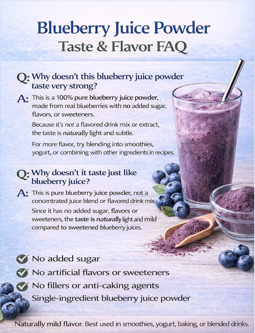 UNLEASH'D ORGANIC Organic Blueberry Juice Powder 16 oz – 100% Pure Natural Superfood, Rich in Antioxidants & Vitamins - PrimeBioHealth - canada supplements