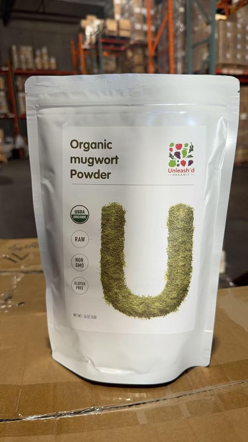 UNLEASH'D ORGANIC Organic Mugwort Powder 16 oz 100% Pure and Organic Green Superfood Promotes Qi and Blood Circulation - PrimeBioHealth - canada supplements