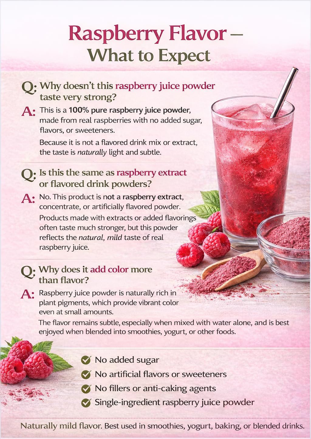 Unleash’d Organic Organic Raspberry Juice Powder 16oz – 100% Pure Superfood, Antioxidant-Rich & Nutrient-Dense - PrimeBioHealth - canada supplements