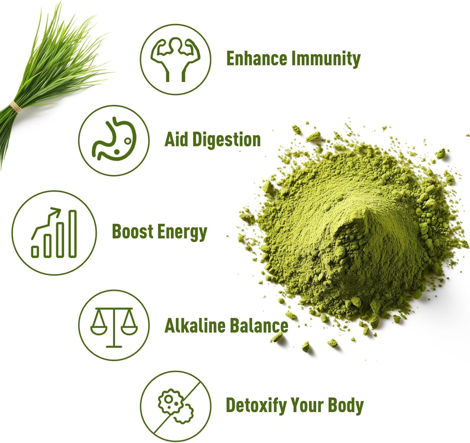 Unleash’d Organic Wheatgrass Powder 16 oz – 100% Pure Superfood, Rich in Vitamins, Fiber & Minerals for Immune Support & Wellness - PrimeBioHealth - canada supplements