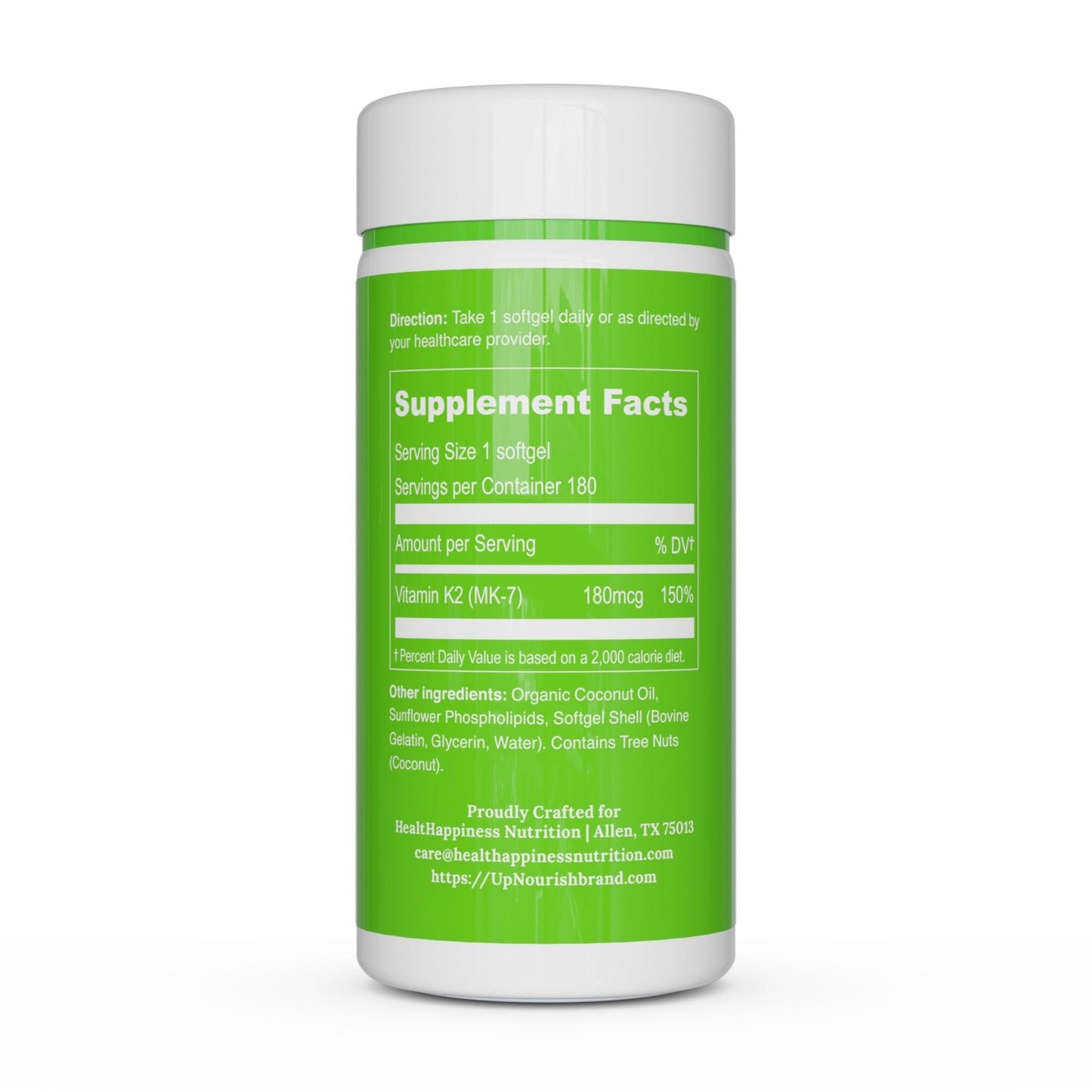 UpNourish Liposomal D3 K2 MK-7 – 365 Mini softgels with Organic Coconut Oil - 5000 IU 125 mcg Vitamin D3 and 100 mcg Vitamin k2 for Optimal Bone and Immune Health - PrimeBioHealth - canada supplements
