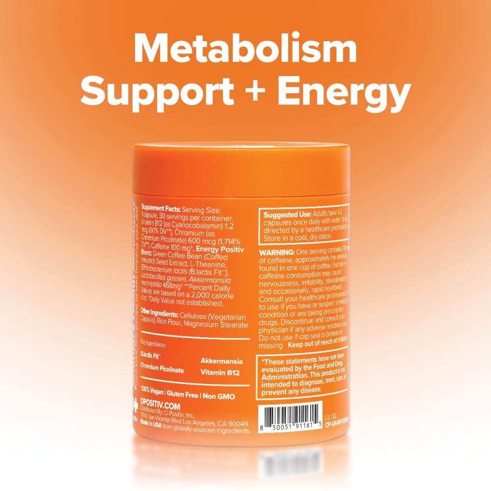 URO Metabolism + Probiotic Support Capsules – Metabolism, Gut Health & Sustained Energy – with Chromium Picolinate, Green Coffee Bean Extract - PrimeBioHealth - canada supplements
