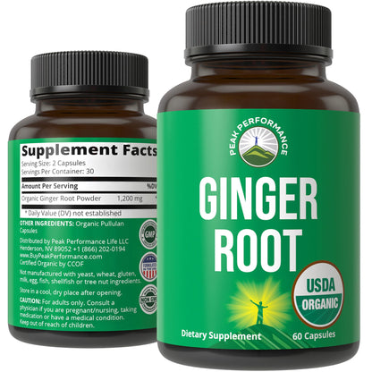 USDA Organic Ginger Root Extract Liquid Drops. Zero Sugar, Non Bitter Vegan Ginger Oil Supplement for Immune, Digestive + Gut Support. High Bioavailability, Gluten Free for Women and Men. Take Orally - PrimeBioHealth - canada supplements