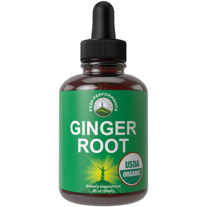USDA Organic Ginger Root Extract Liquid Drops. Zero Sugar, Non Bitter Vegan Ginger Oil Supplement for Immune, Digestive + Gut Support. High Bioavailability, Gluten Free for Women and Men. Take Orally - PrimeBioHealth - canada supplements
