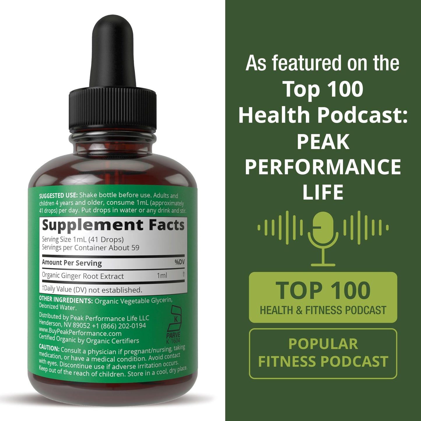 USDA Organic Ginger Root Extract Liquid Drops. Zero Sugar, Non Bitter Vegan Ginger Oil Supplement for Immune, Digestive + Gut Support. High Bioavailability, Gluten Free for Women and Men. Take Orally - PrimeBioHealth - canada supplements