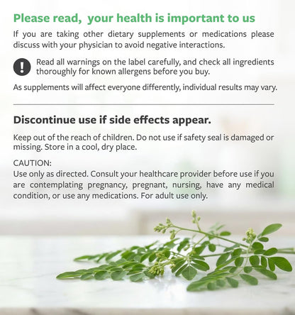 USDA Organic Moringa Capsules - High Potency Organic Moringa 500mg Extract 10:1 Per 1 Capsule Serving - Nutrient Dense Green Superfood Antioxidant - Vegan & Non-GMO Moringa (4 Month Supply) - PrimeBioHealth - canada supplements