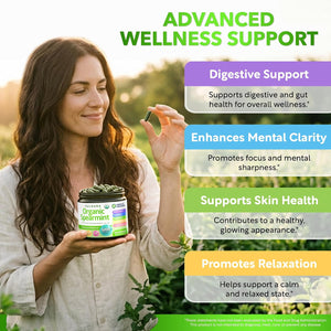 USDA Organic Spearmint Capsules | Digestive Support, 1200mg | 60-Day Supply - PrimeBioHealth - canada supplements