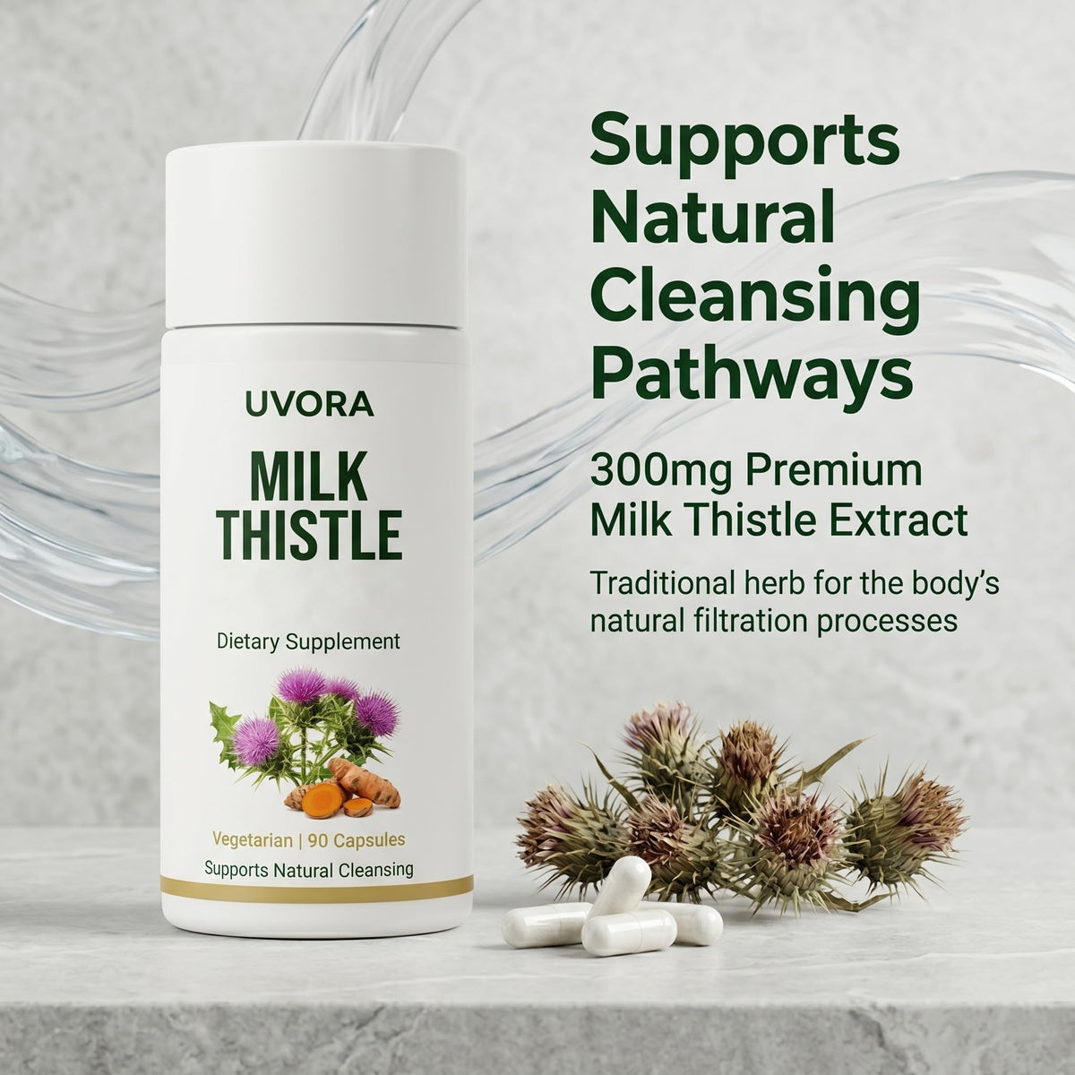 Uvora - Milk Thistle Extract,Uvora Premium Herbal Supplement with Milk Thistle Extract & Antioxidants – Supports Natural ification - PrimeBioHealth - canada supplements