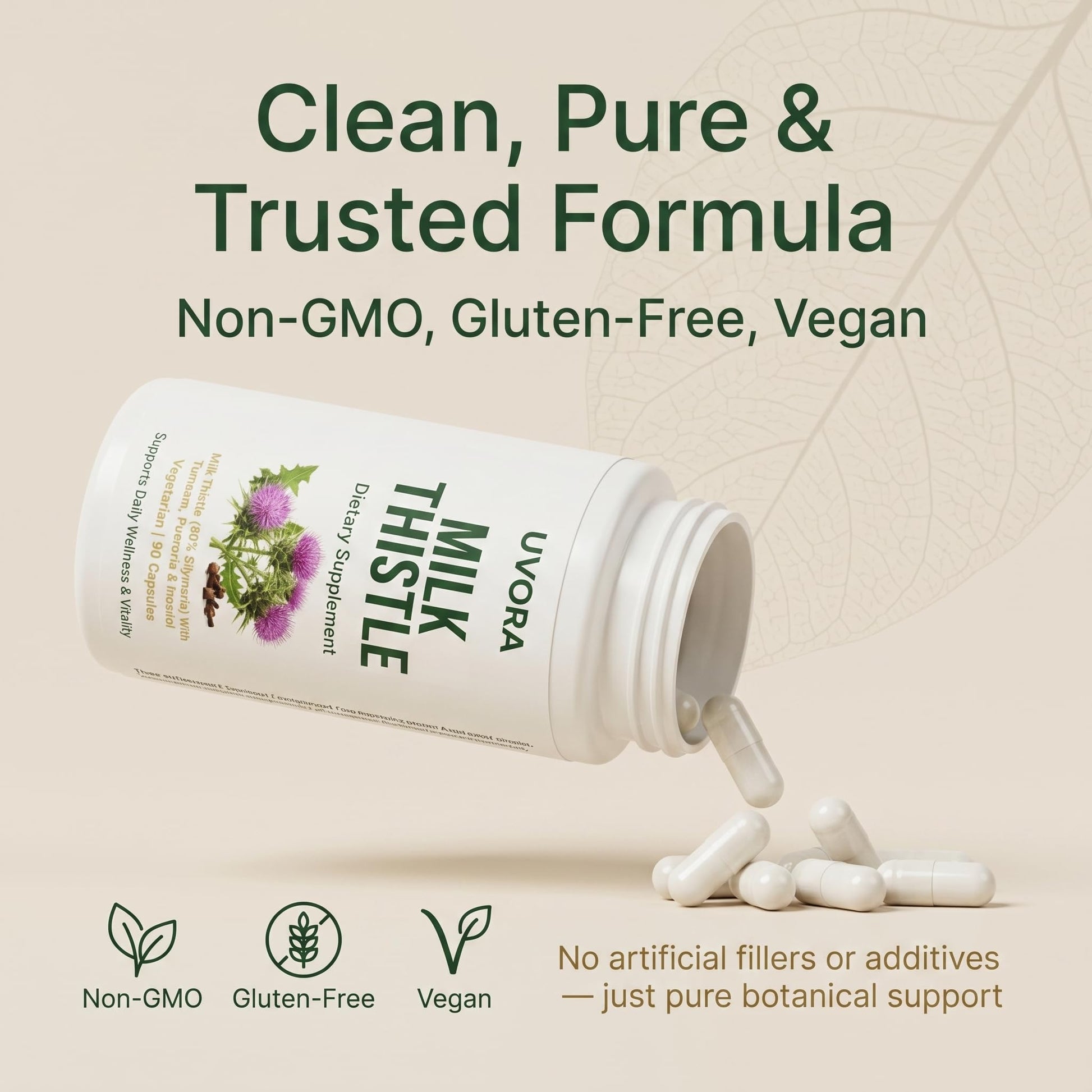 Uvora - Milk Thistle Extract,Uvora Premium Herbal Supplement with Milk Thistle Extract & Antioxidants – Supports Natural ification - PrimeBioHealth - canada supplements