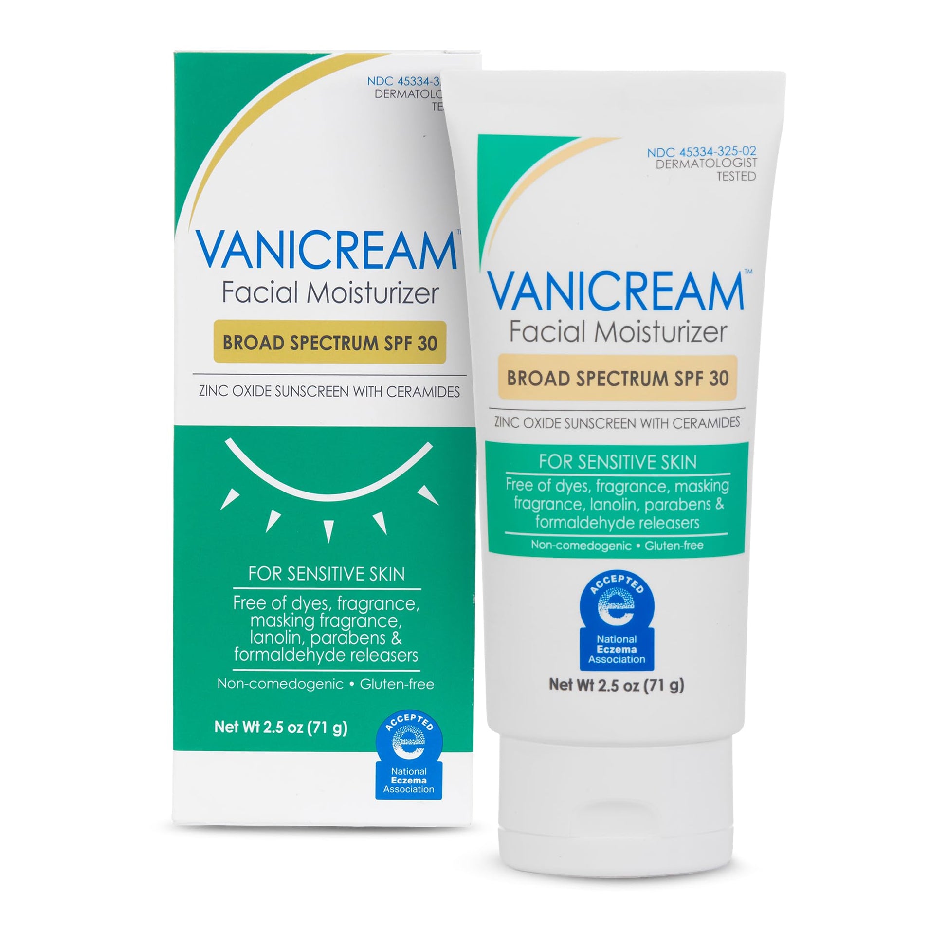 Vanicream Facial Moisturizer Broad Spectrum SPF 30; 2.5 Fl. Oz. - PrimeBioHealth - canada supplements