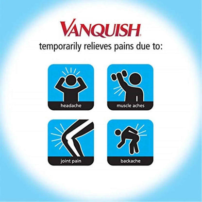 Vanquish Headache Relief, Acetaminophen, Aspirin, Caffeine, 100 Caplets, Packaging May Vary