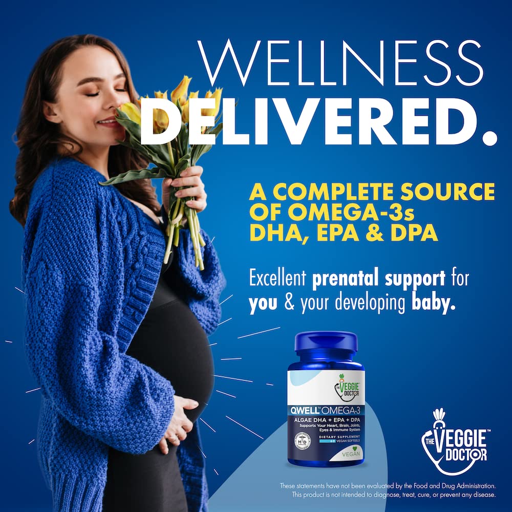 Vegan Omega 3 Supplement – Algae Omega 3 with DHA EPA DPA – Vegan Capsules from Algal – Fish Oil Alternative – Plant-Based Algae Oil Formula – Non-GMO - PrimeBioHealth - canada supplements