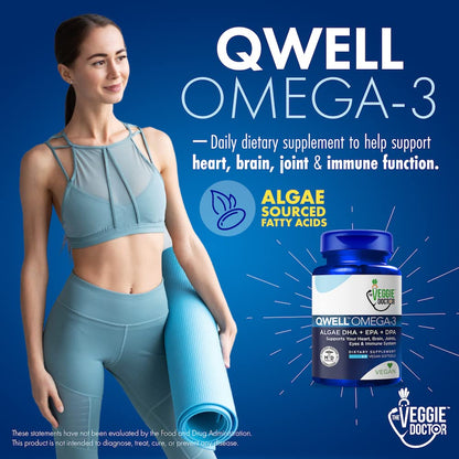 Vegan Omega 3 Supplement – Algae Omega 3 with DHA EPA DPA – Vegan Capsules from Algal – Fish Oil Alternative – Plant-Based Algae Oil Formula – Non-GMO - PrimeBioHealth - canada supplements