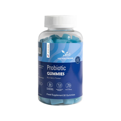Vegan Probiotic Gummies with Prebiotics, Blueberry Flavour, 2 Gummies Daily (90 Count), 45 Days Supply, Non-GMO, Gluten Free, - PrimeBioHealth - canada supplements