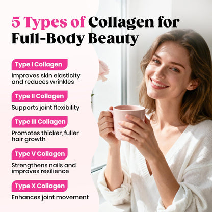 Venture Pal Multi Collagen Powder Type I, II, III, V, X – Hydrolyzed Collagen Peptides MSM, GC, Hyaluronic Acid Vitamin C | Collagen Supplement for Women - PrimeBioHealth - canada supplements