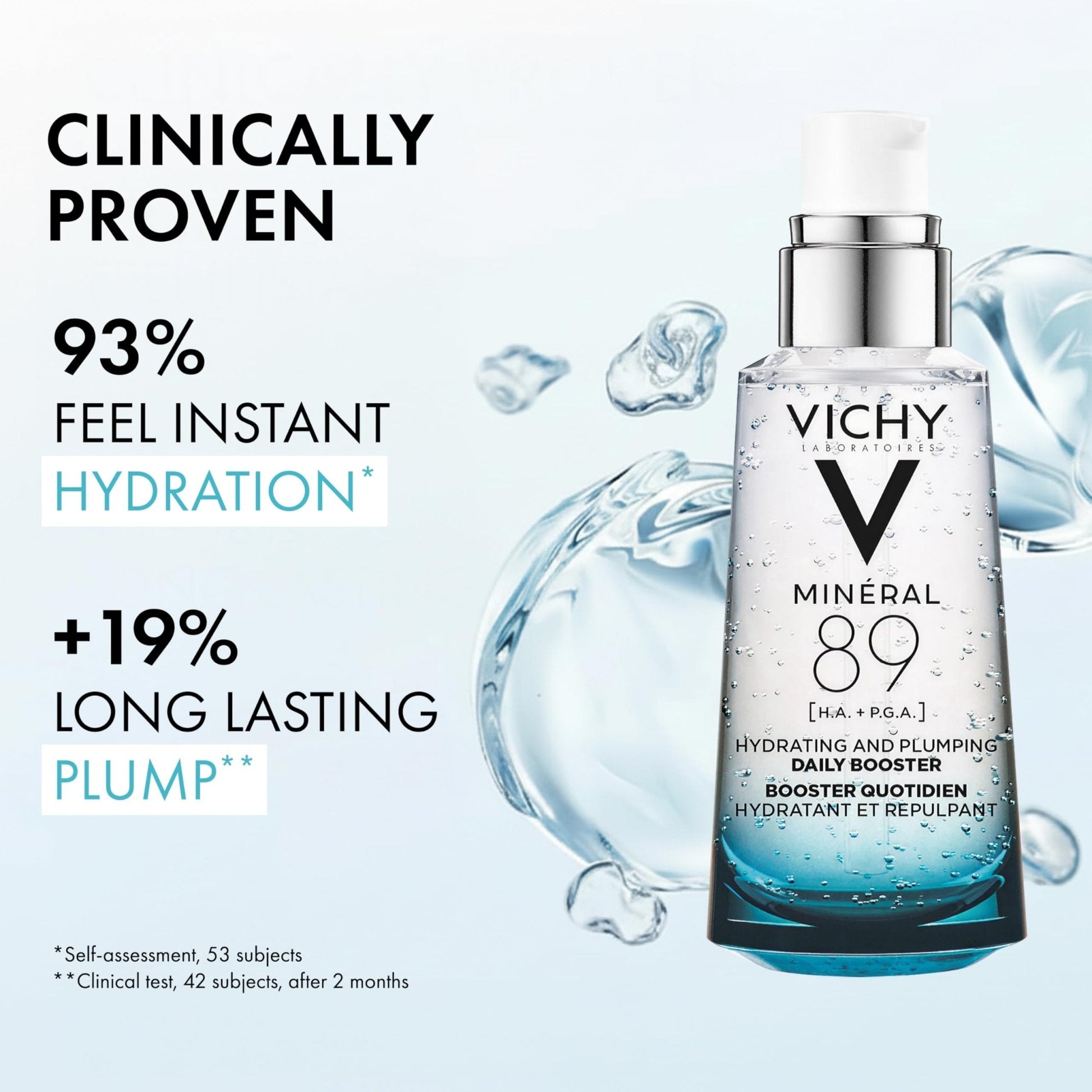 VICHY Mineral 89 Booster, Pure Hyaluronic Acid Serum for Face with Polyglutamic Acid for Skin Barrier Repair, Plumps & Hydrates - PrimeBioHealth - canada supplements