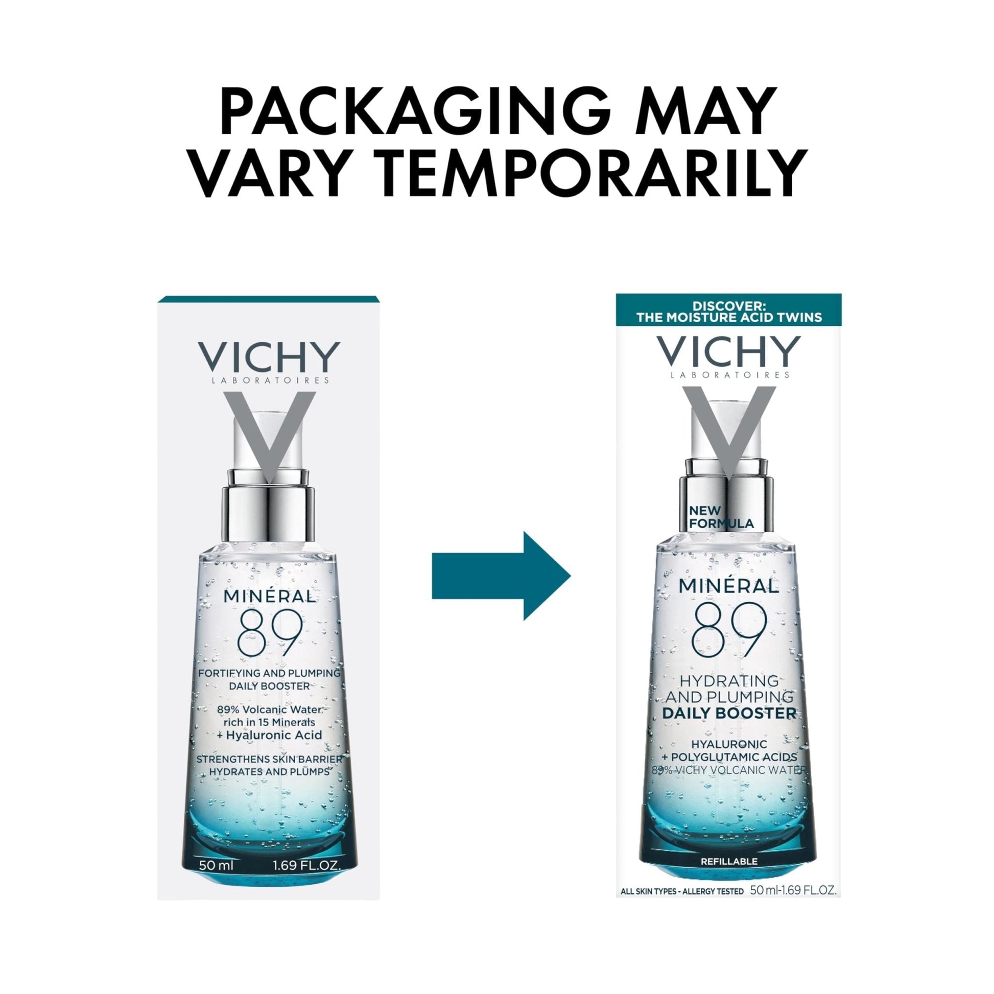 VICHY Mineral 89 Booster, Pure Hyaluronic Acid Serum for Face with Polyglutamic Acid for Skin Barrier Repair, Plumps & Hydrates - PrimeBioHealth - canada supplements