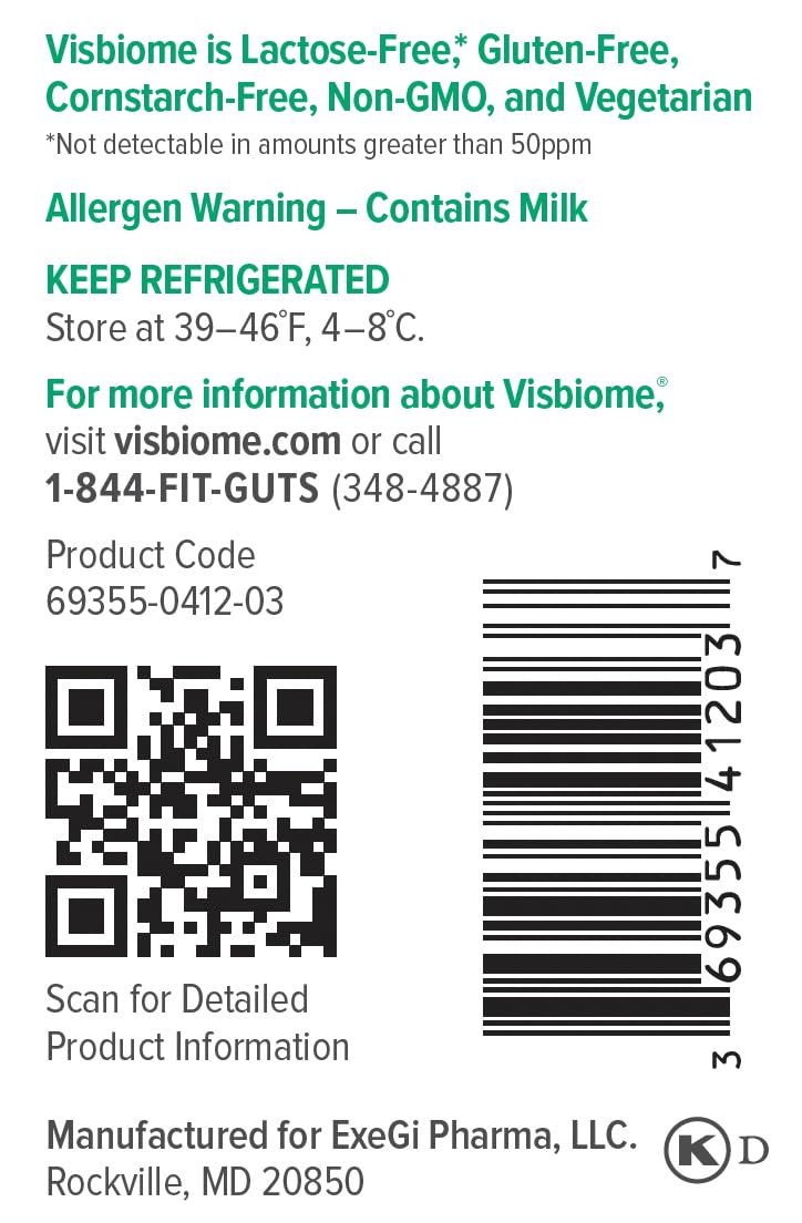 Visbiome® GI Care - High Potency Probiotic - 112.5 Billion CFU Live Probiotics, Original De Simone Formulation - PrimeBioHealth - canada supplements