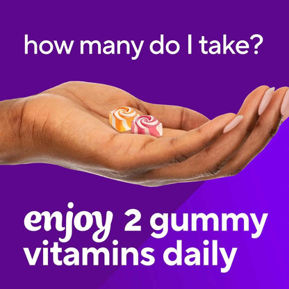 vitafusion Chewable Calcium Gummy Vitamins for Bone and Teeth Support, Calcium Gummies, Fruit and Cream Flavor, 100 Count, 50 Day Supply