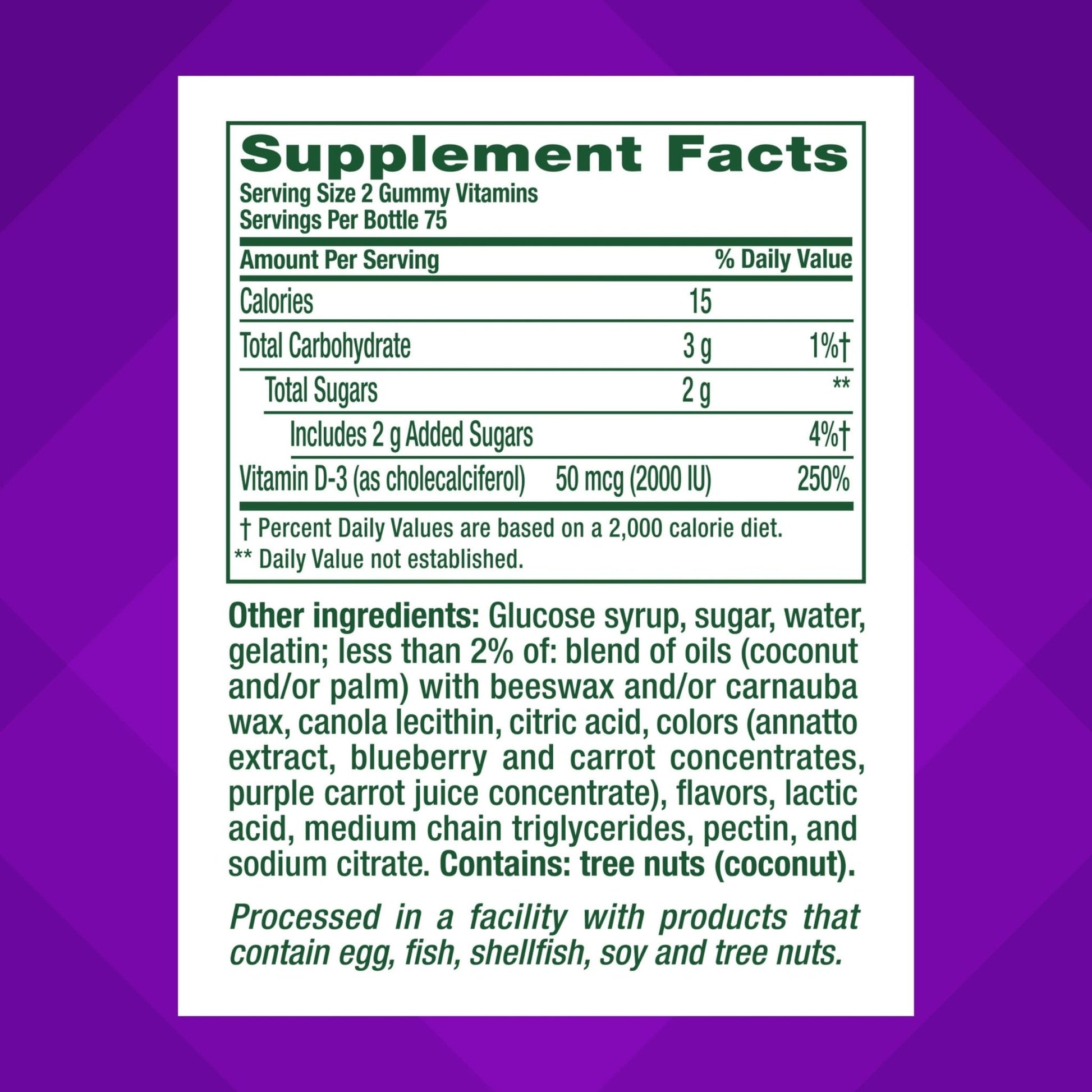 vitafusion Vitamin D3 Gummies, Bone and Immune Support, Peach, Blackberry, Strawberry Flavored - PrimeBioHealth - canada supplements