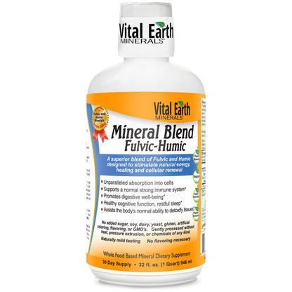 Vital Earth Minerals Fulvic Humic Mineral Blend Liquid – Fulvic Acid Supplement with 70+ Trace Minerals, Electrolytes for Recovery - PrimeBioHealth - canada supplements