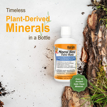 Vital Earth Minerals Fulvic Humic Mineral Blend Liquid – Fulvic Acid Supplement with 70+ Trace Minerals, Electrolytes for Recovery - PrimeBioHealth - canada supplements