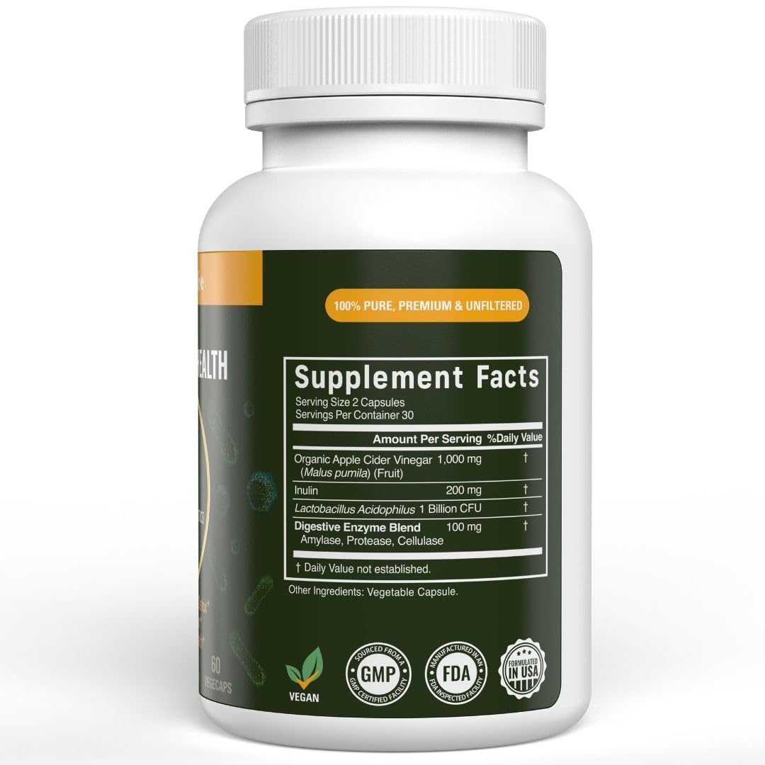 Vital Gut Health 4in1 Formula with Apple Cider Vinegar, Prebiotics & Probiotics, Digestive Enzymes for Strong Immunity Support - PrimeBioHealth - canada supplements